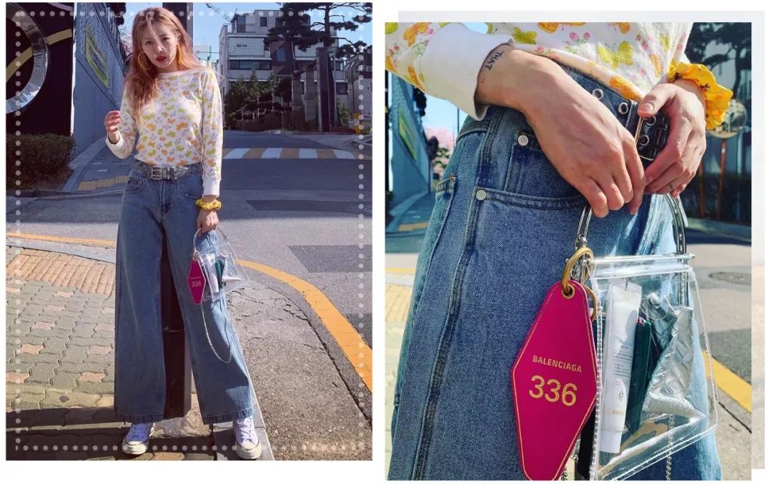 这年头不背个“塑料包”都不好意思出门了，pvc包+热裤真的美