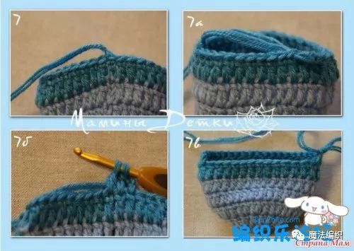 童鞋钩织教程,猫头鹰棒针织法