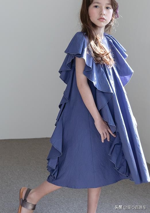 韩系童装春季连衣裙,韩版中大童裙子