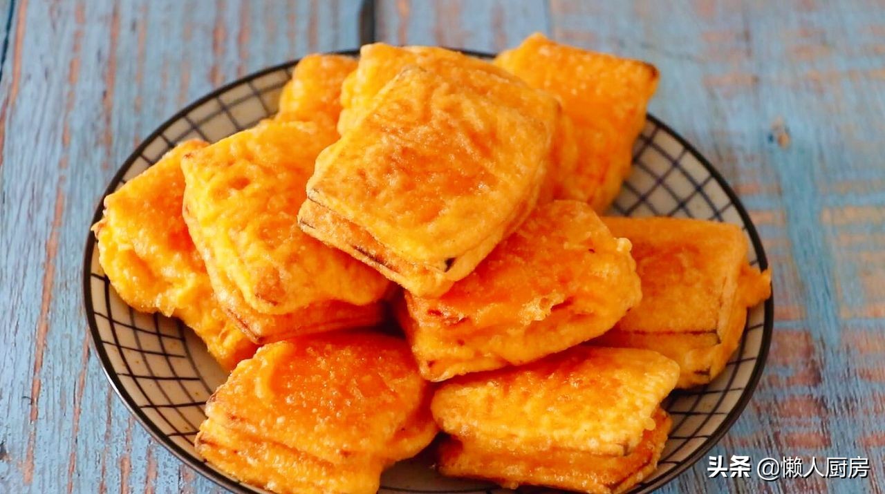 不用蒸红薯饼的家常做法,不用烤箱做出松软的红薯饼