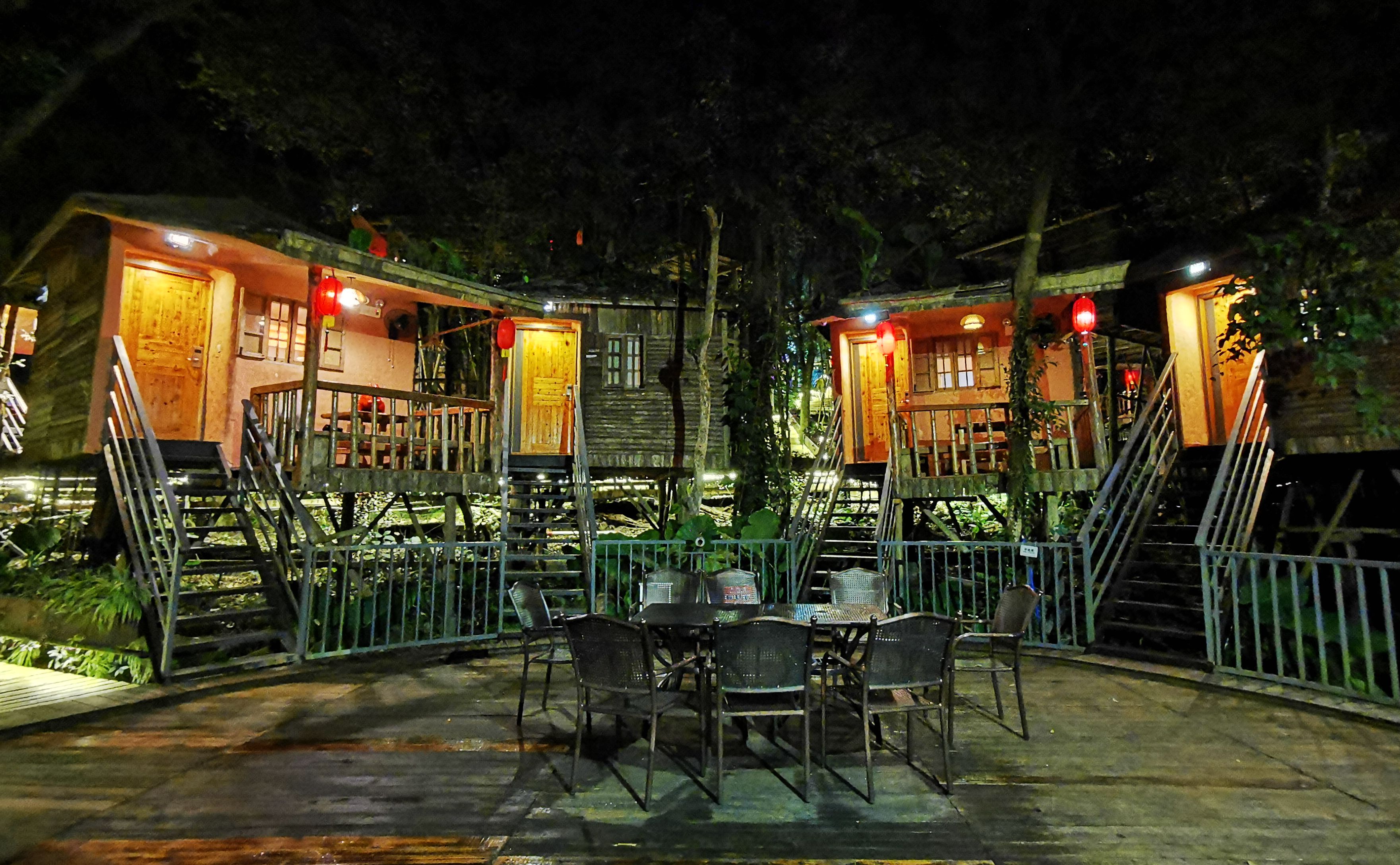 英德天门沟九州驿站套餐,英德九州驿站树上温泉