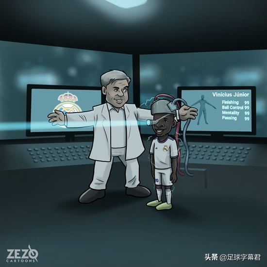 每日足坛趣图：安切洛蒂释放了维尼修斯的超能力