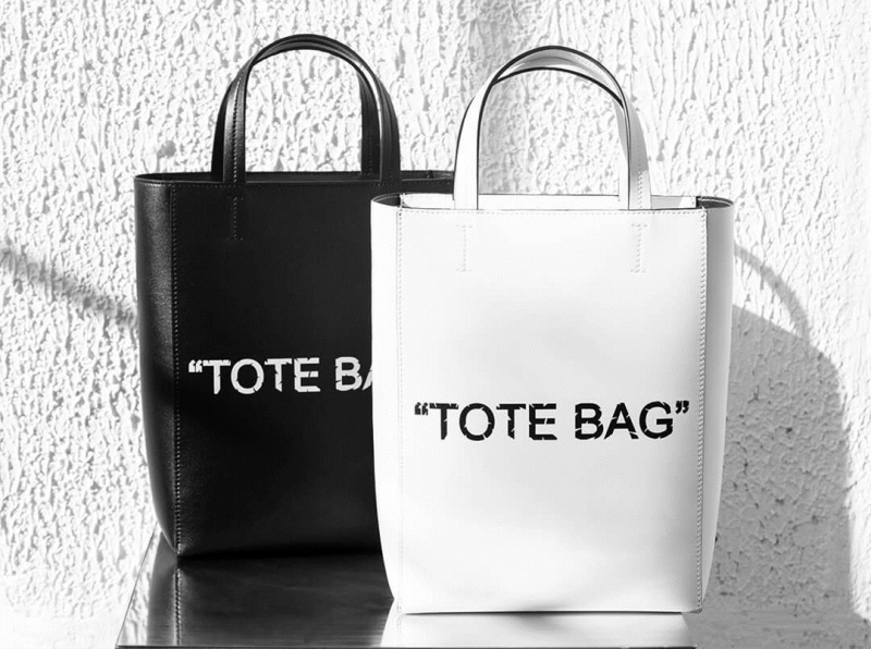 COACH蓝色字母托特包,迷你款托特包