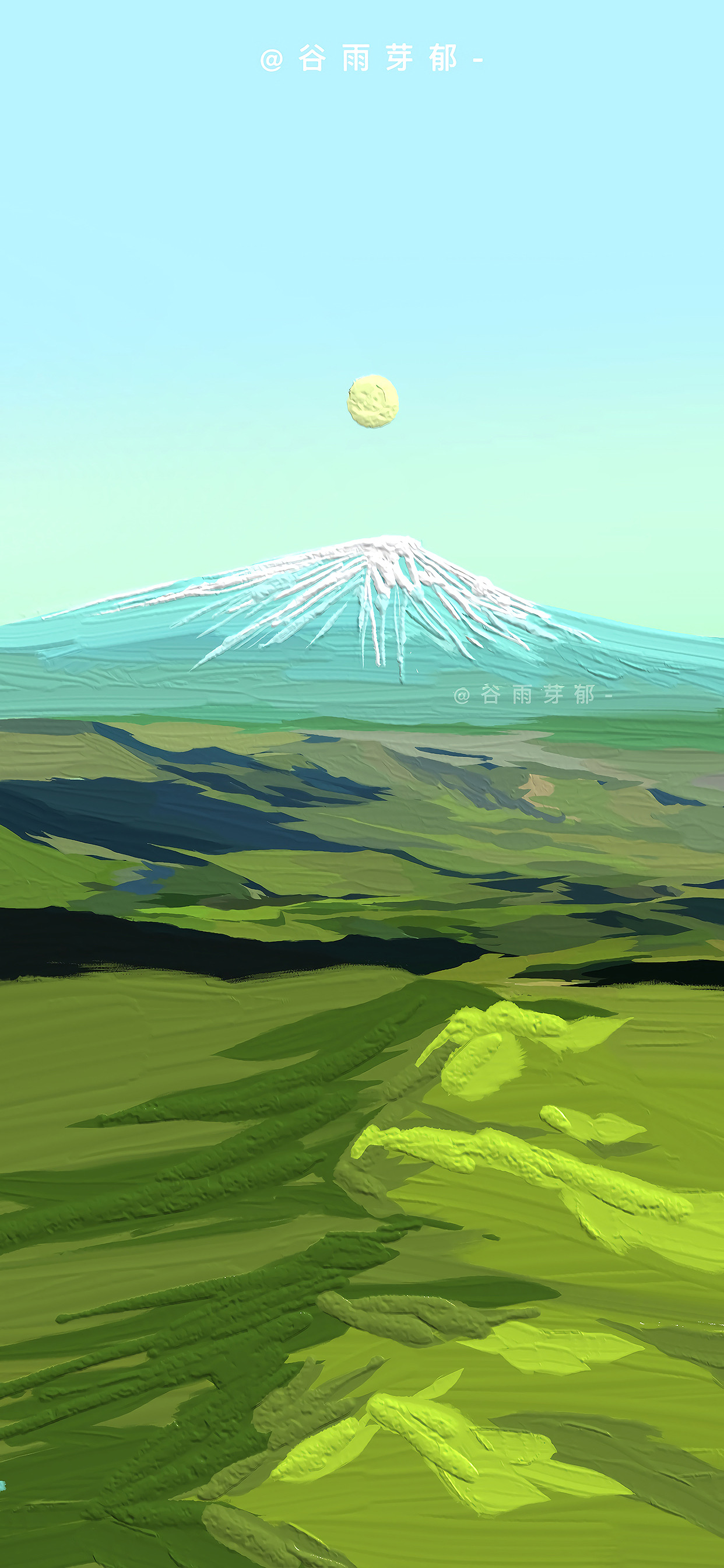 小清新油画壁纸插画,可爱又仙气的油画壁纸左下角取图