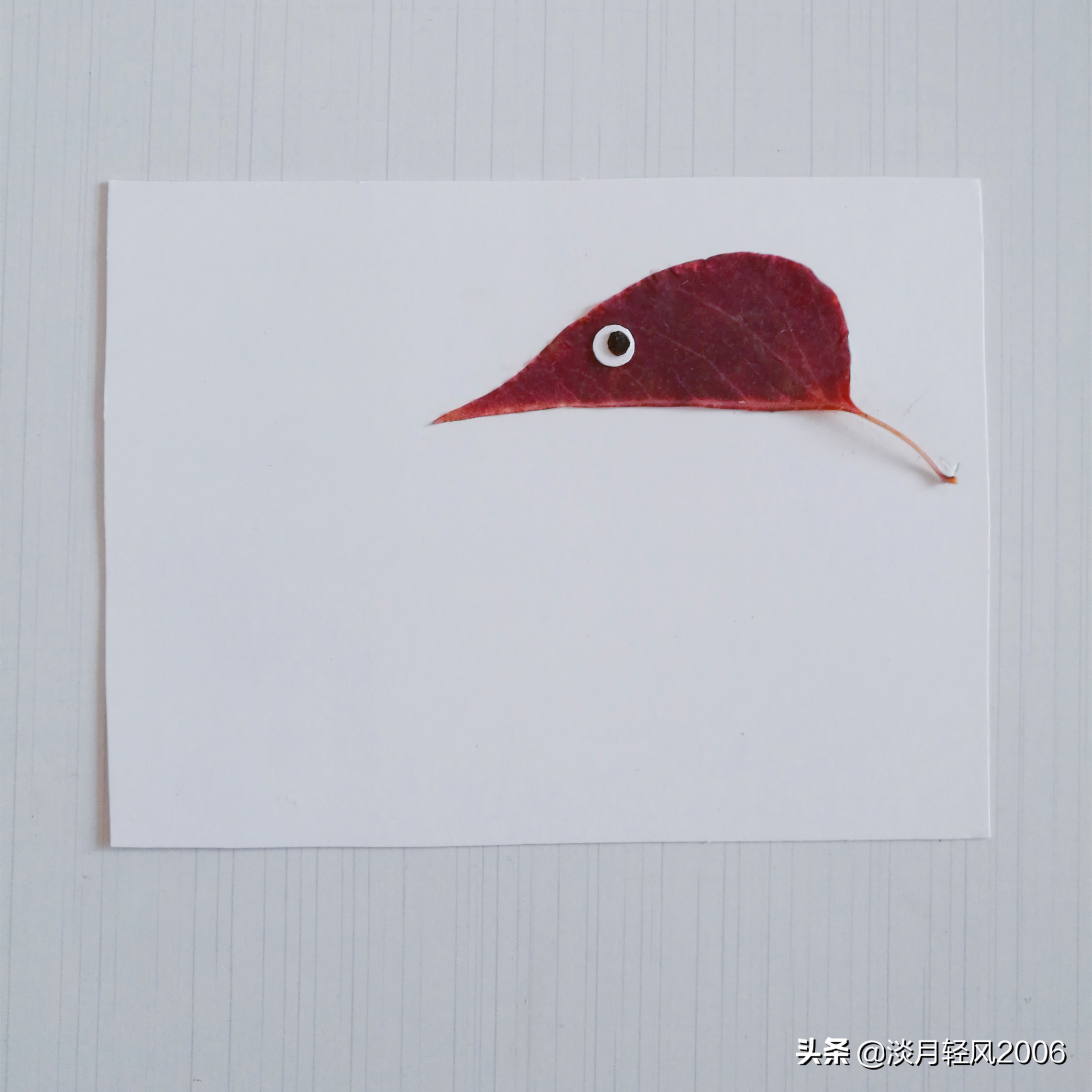 幼儿园冬季手工老鼠贴画,树叶贴画简单又好看老鼠