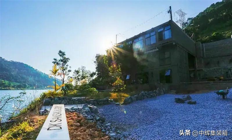 集装箱全景落地窗民宿,组合式集装箱民宿