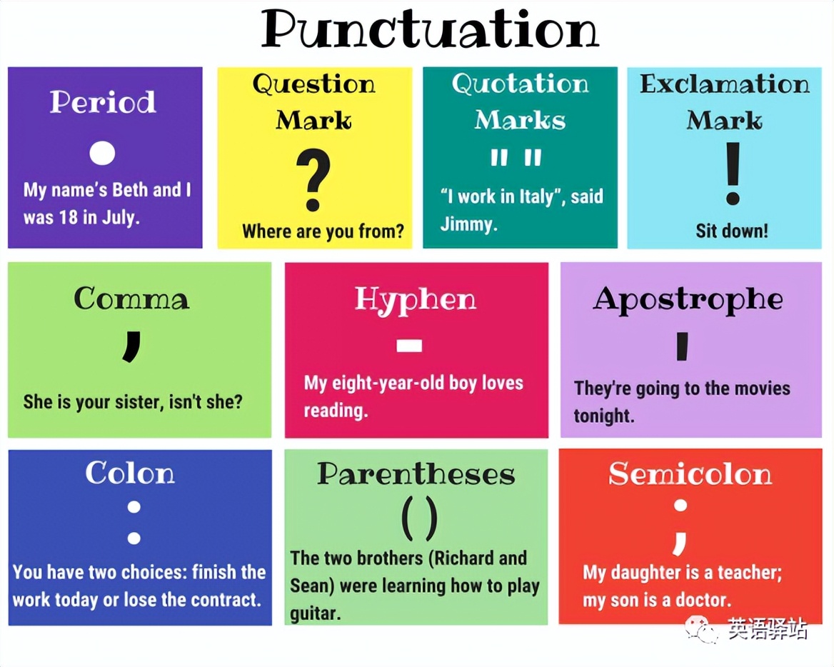 英语标点符号的用法大全,英语标点符号大全及用法