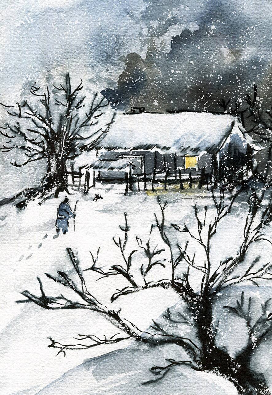 经典散文雪景作品,诗人笔下的雪景乡土散文