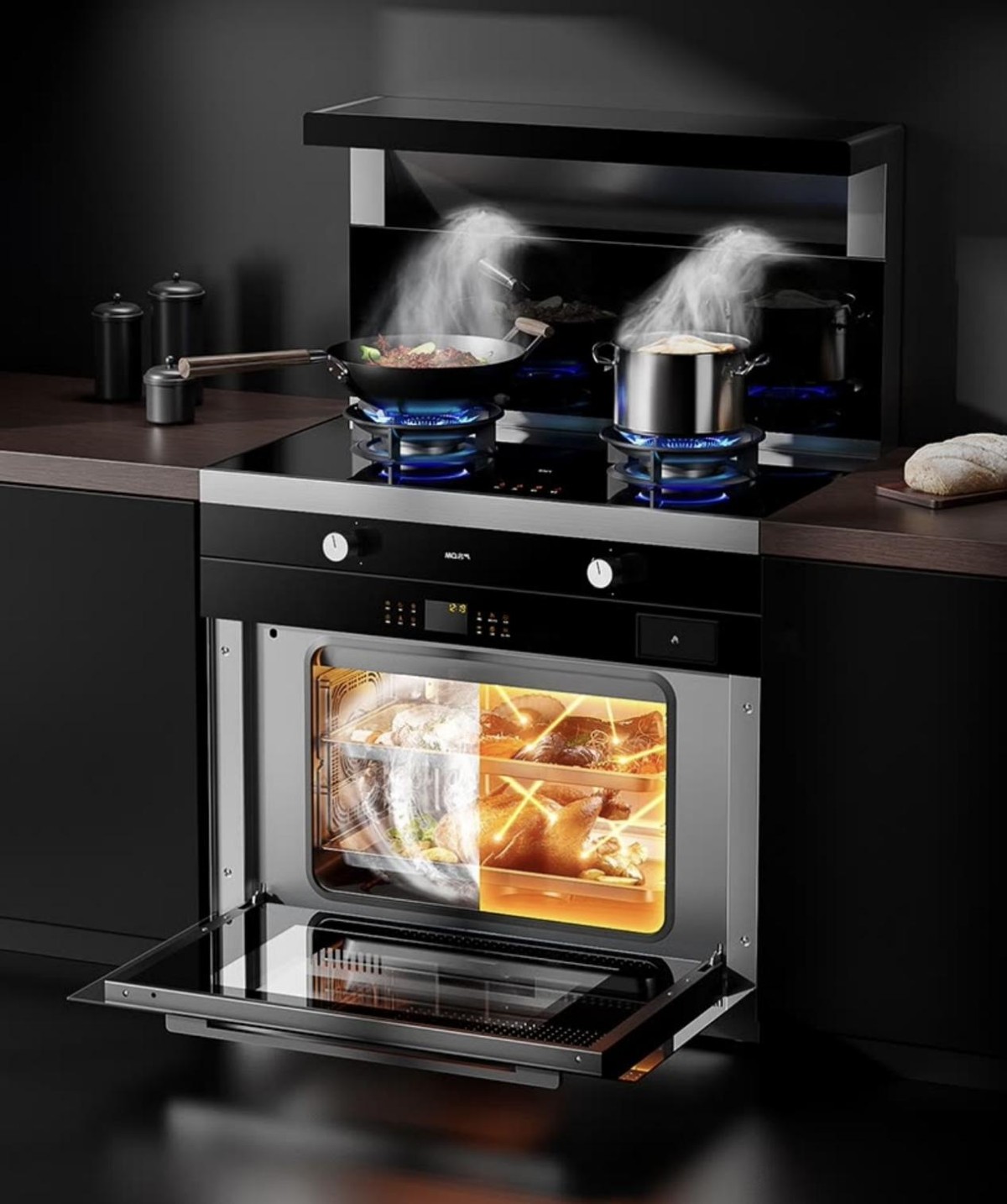 12年高端集成灶,一款经济实惠的蒸烤集成灶推荐