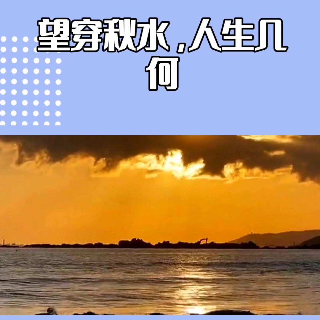 人生如霜望穿秋水,望穿秋水终不见故人归来