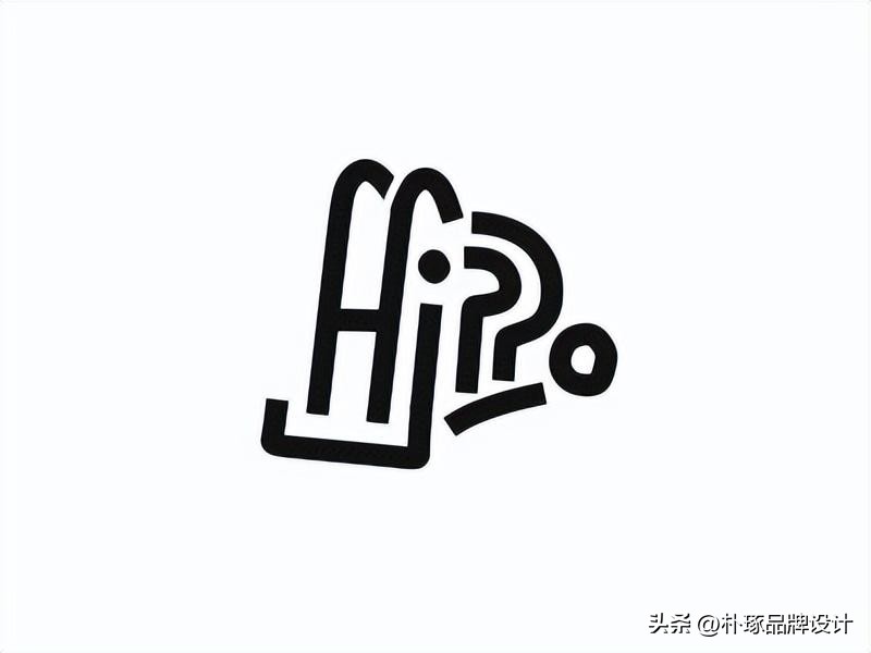 张开血盆大嘴IP动物形象河马元素logo创意集锦