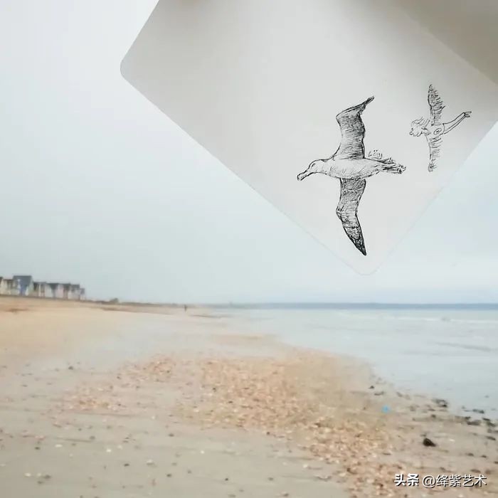 这位“懒”插画家，画画只画一半，剩下的交给照相机