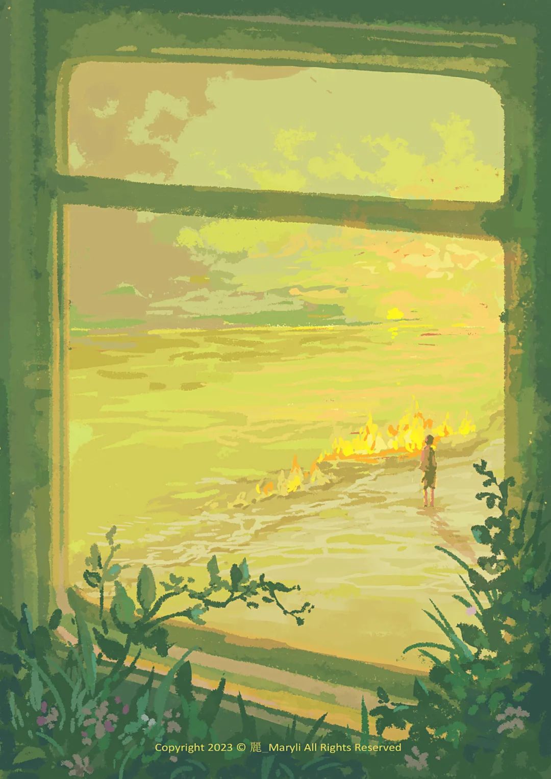 绿色、蓝色、紫色|都是爱你的颜色|原创插画师联盟第17期