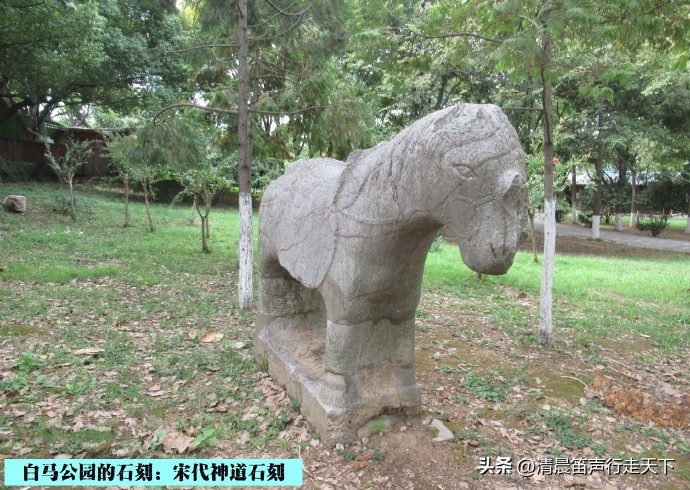 白马公园白马石刻朝代,公园石刻精品欣赏