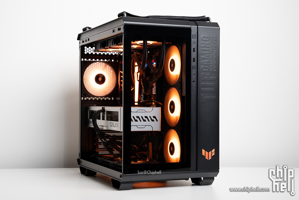 华硕tufgaminggt502弹药库白色,华硕gt502机箱黑橙搭配