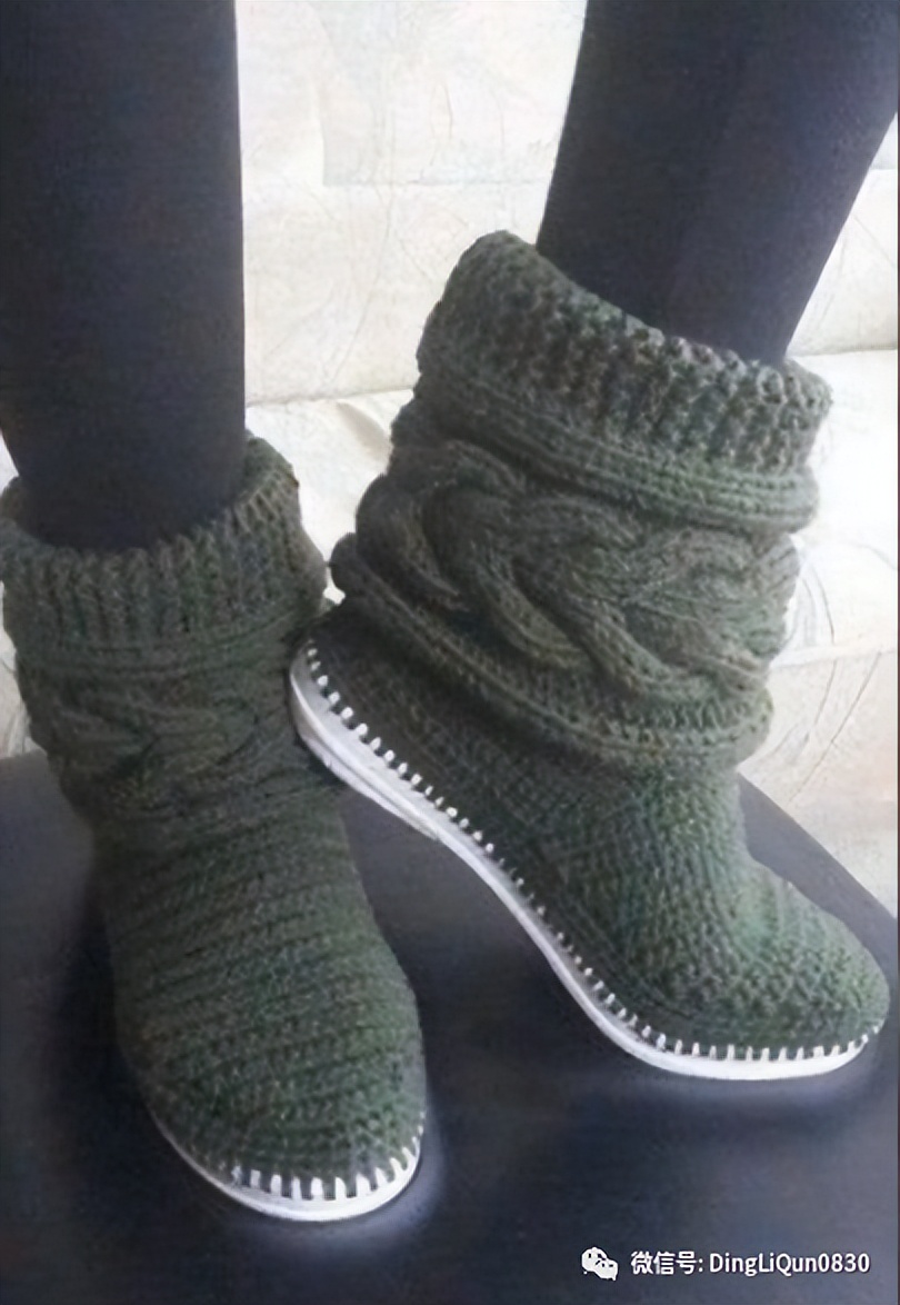 针织鞋子图案花样大全,针织鞋作品