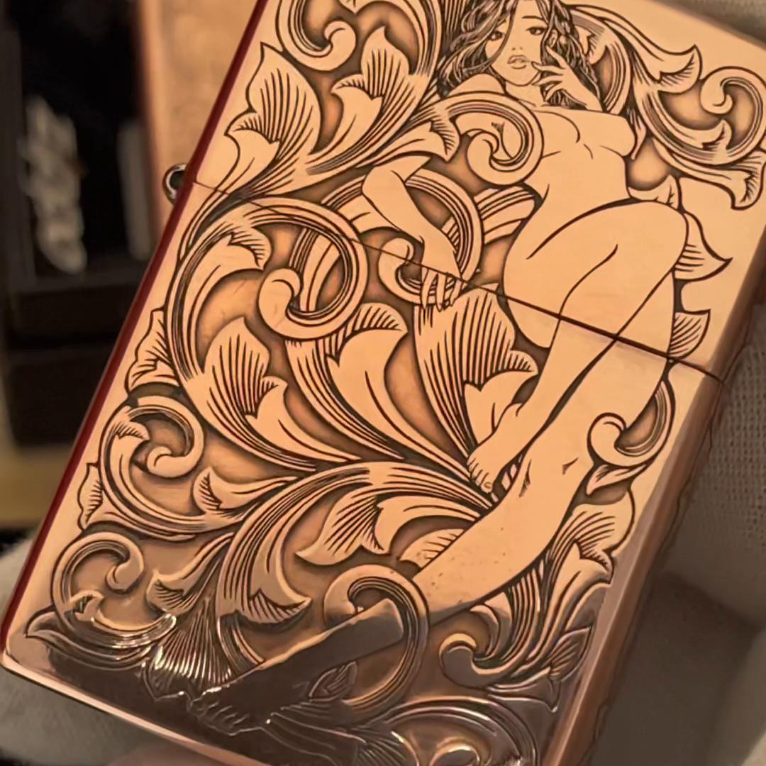 紫铜Zippo打火机真假区别打火机鉴定紫铜Zippo打...