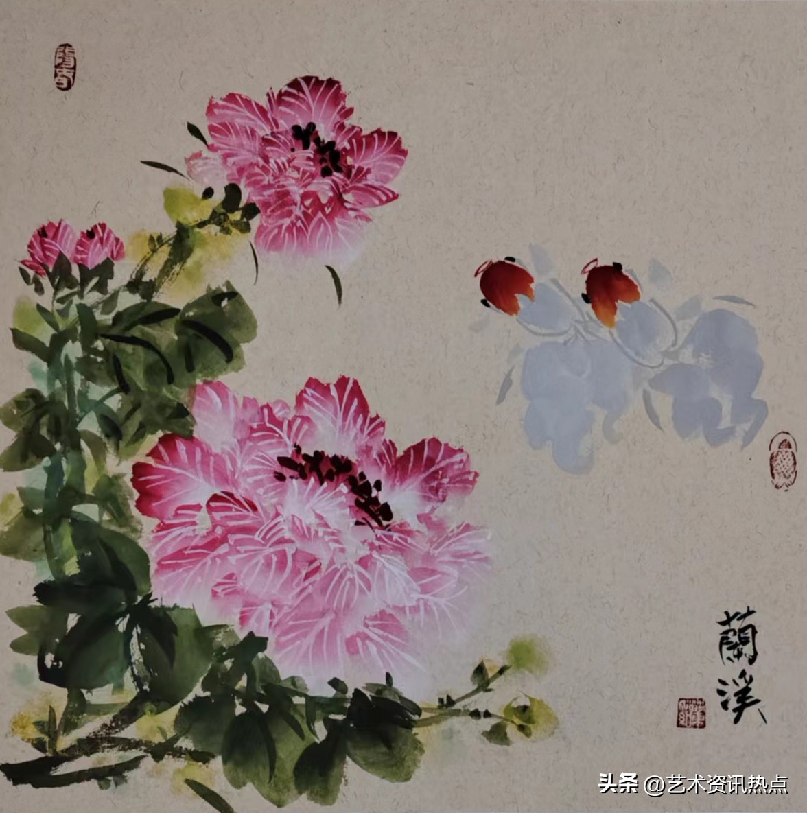 名家推荐|画家李维娜，惟妙惟肖婀娜多姿之芙蓉图