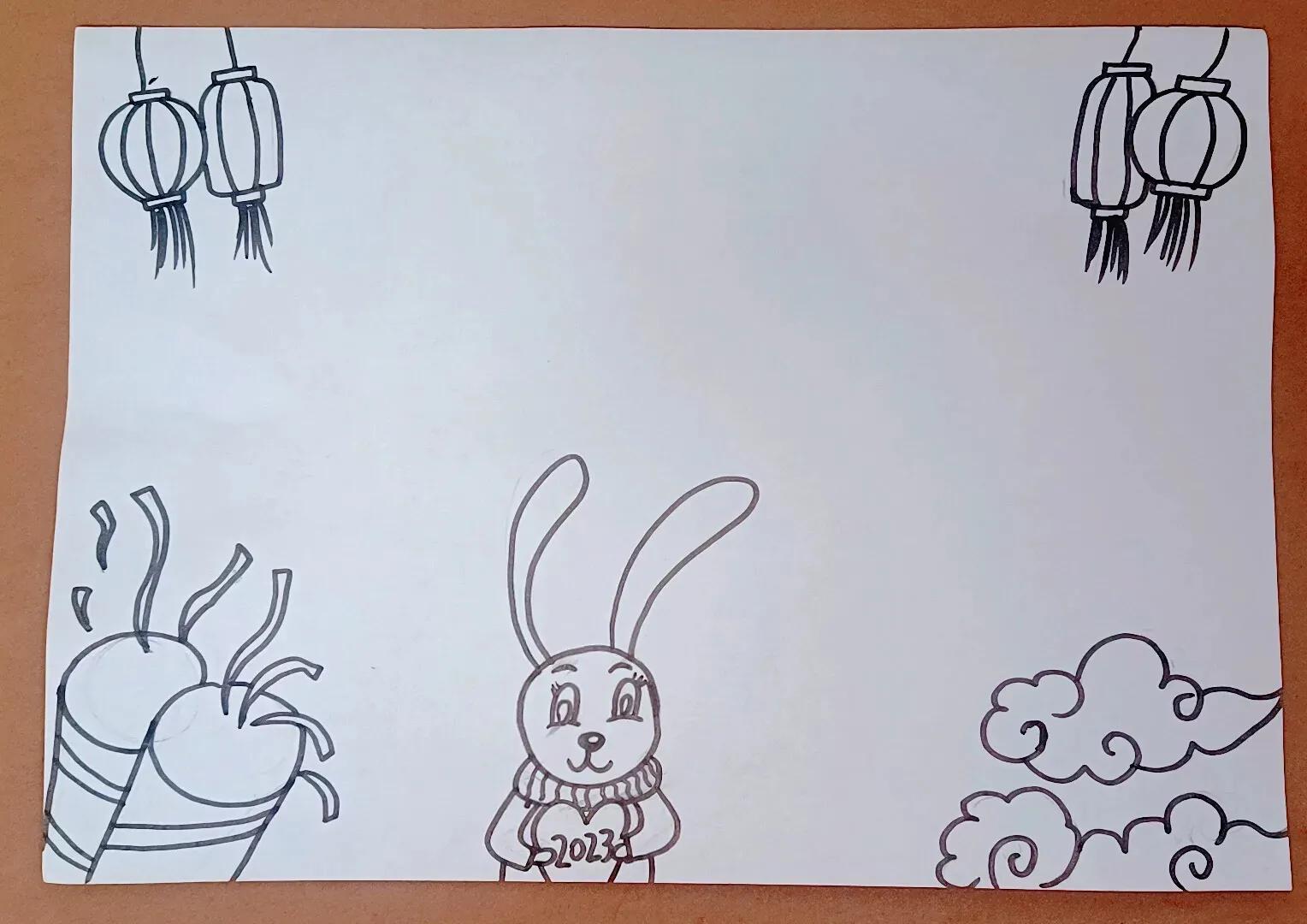 元旦春节英语手抄报模板,欢庆元旦喜迎春节手抄报