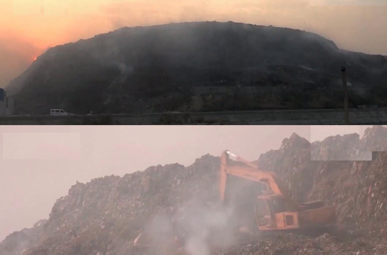 印度德里垃圾场大火,印度出现极端高温