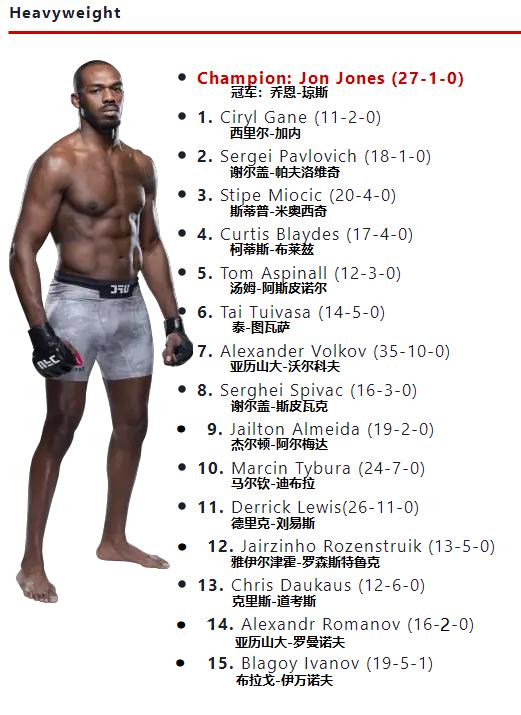 ufc各量级9月最新排名,ufc各量级排行榜2024