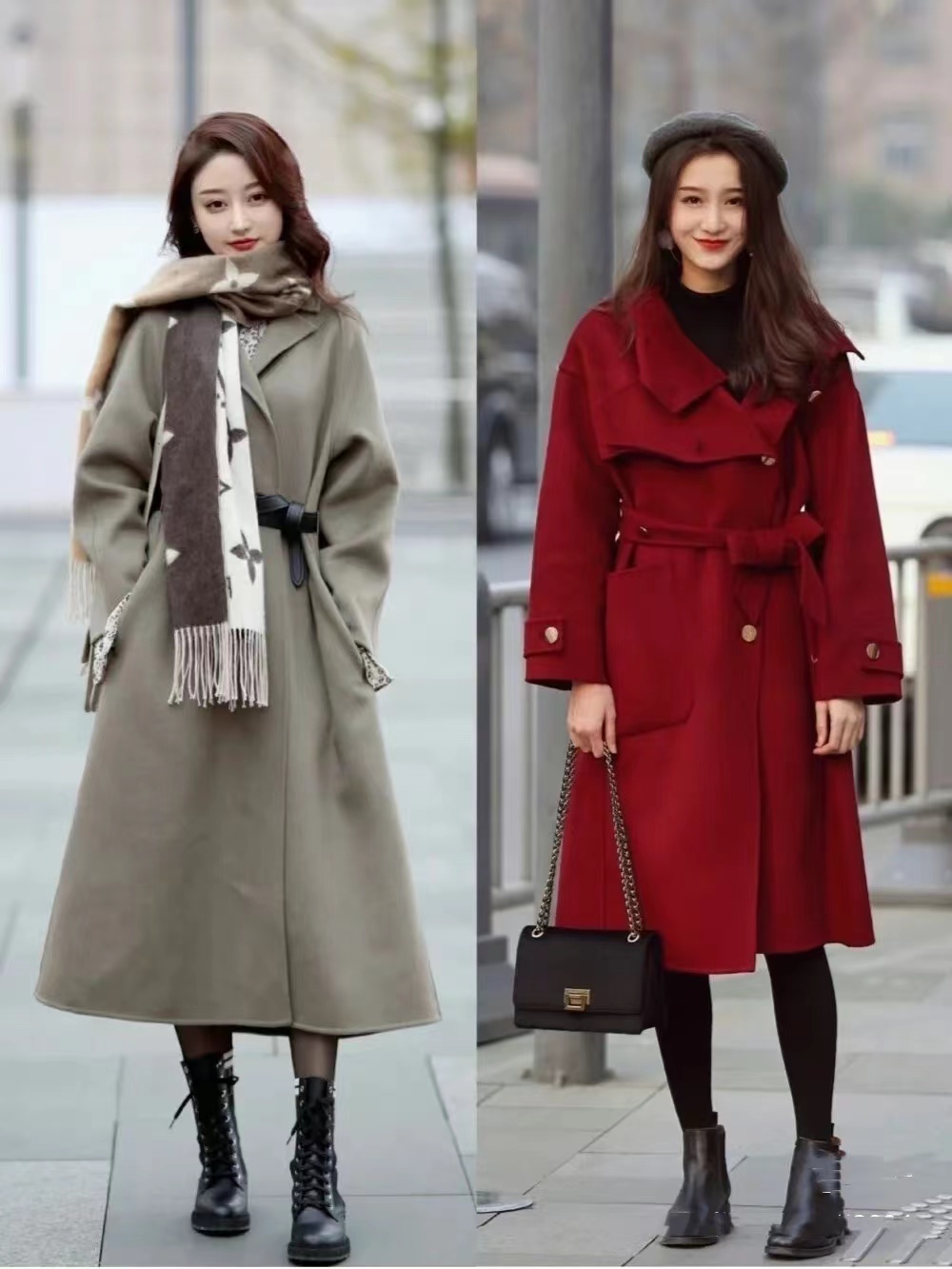 米白色大衣可以搭配什么高跟鞋,红色大衣女冬怎么搭配高跟鞋