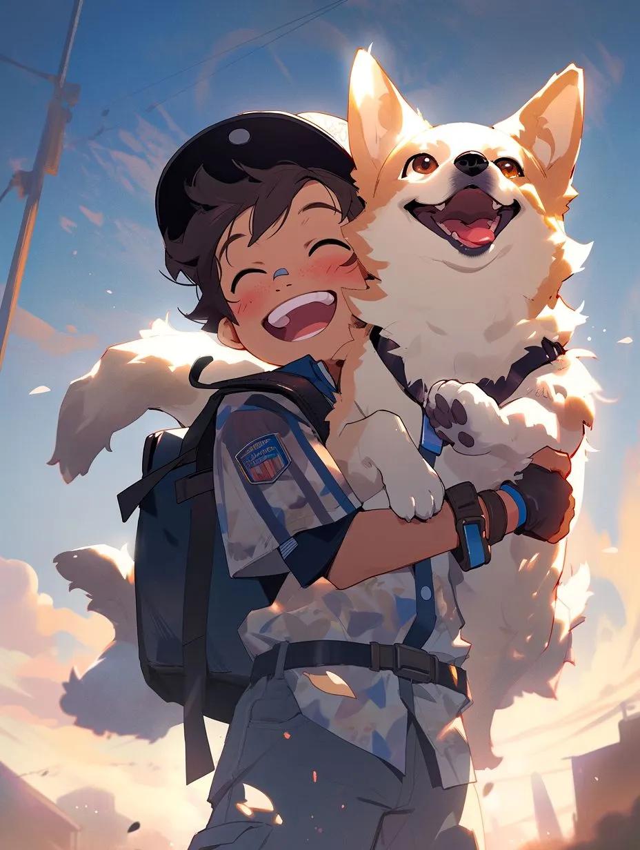 可爱头像男生宠物狗狗,三个小狗狗的头像