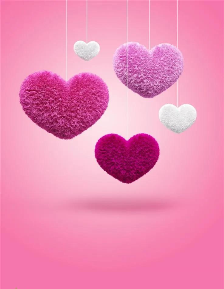 立体爱心壁纸背景图,心形壁纸背景闪图