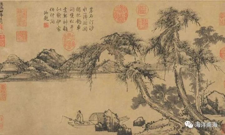 中国古代名画垂钓,古代名画垂钓