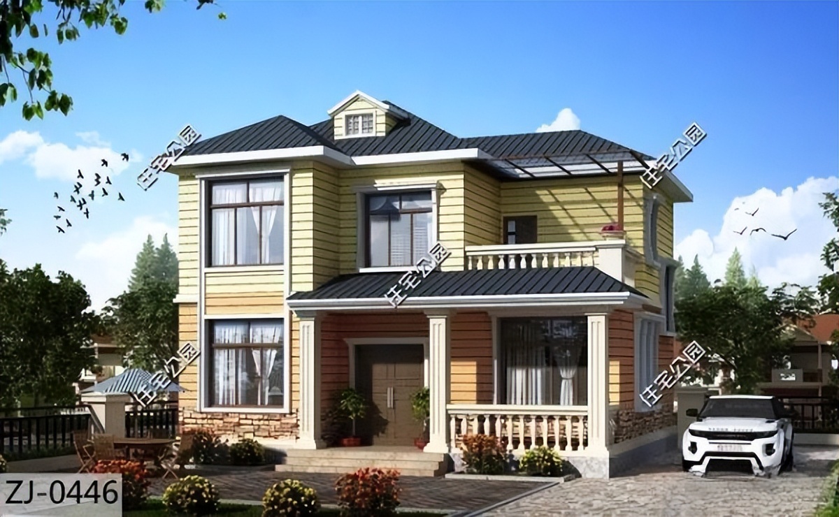 90平米三层自建房设计图20万,农村自建房三层带神位造价20万