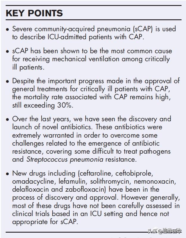 重症肺炎抗菌药物治疗选择,青壮年社区获得性肺炎用药首选