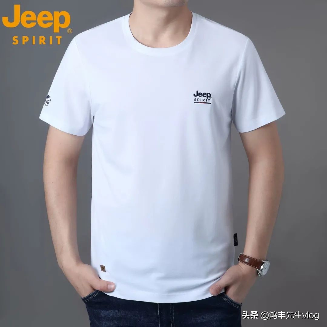 jeep短袖t恤专卖店男装翻领,jeep短袖t恤男纯棉官方正品