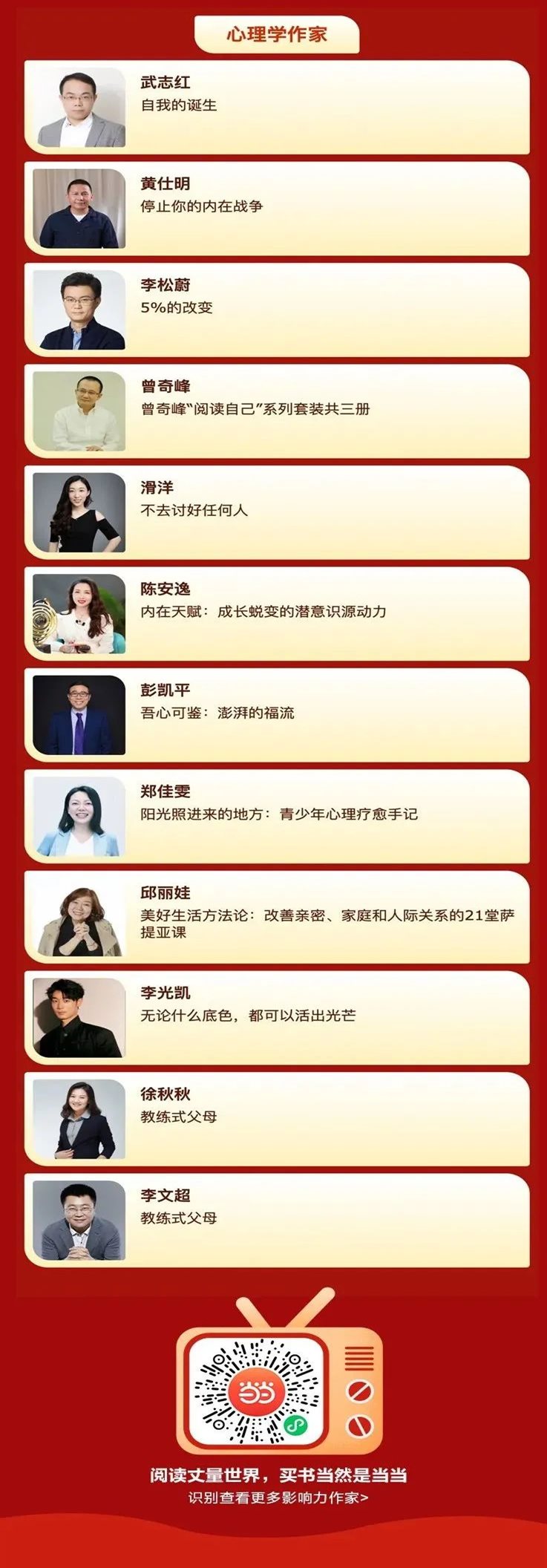 第六届当当影响力作家评选,当当第七届作家影响力评选