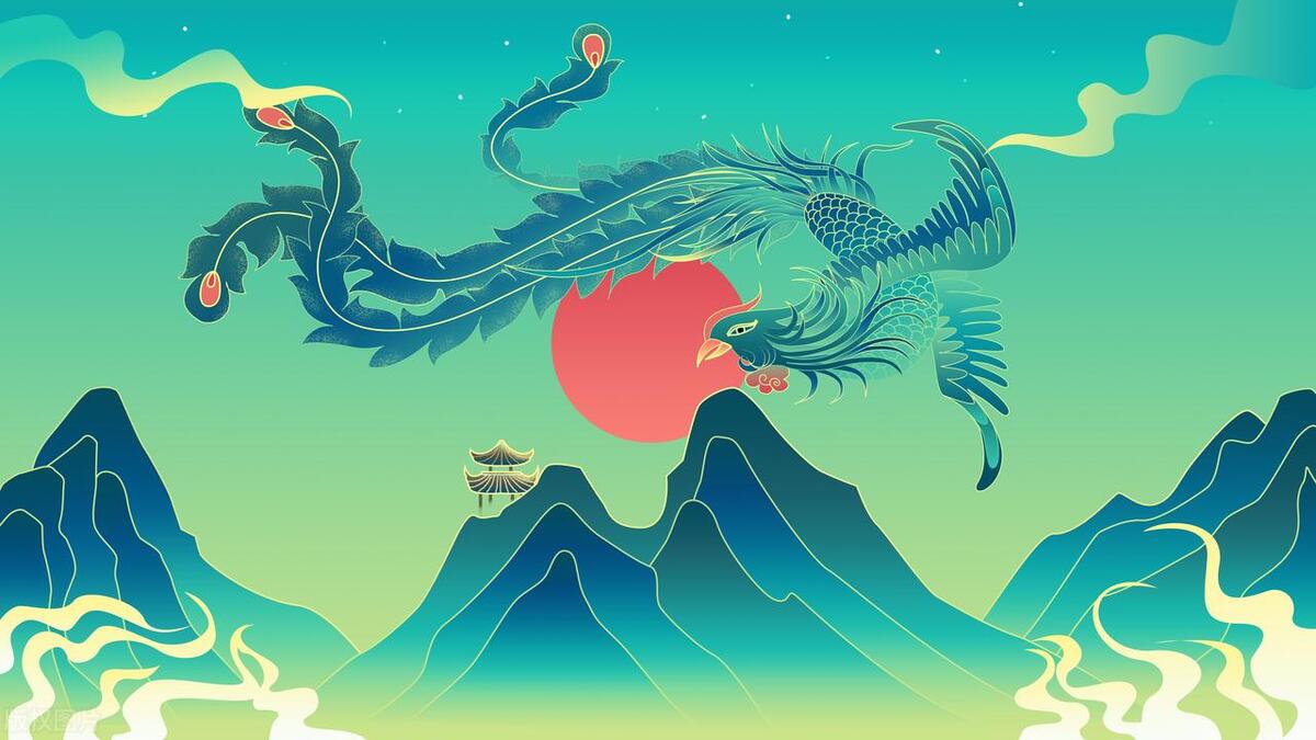 凤凰逐日的寓意和象征,飞翔的凤凰寓意