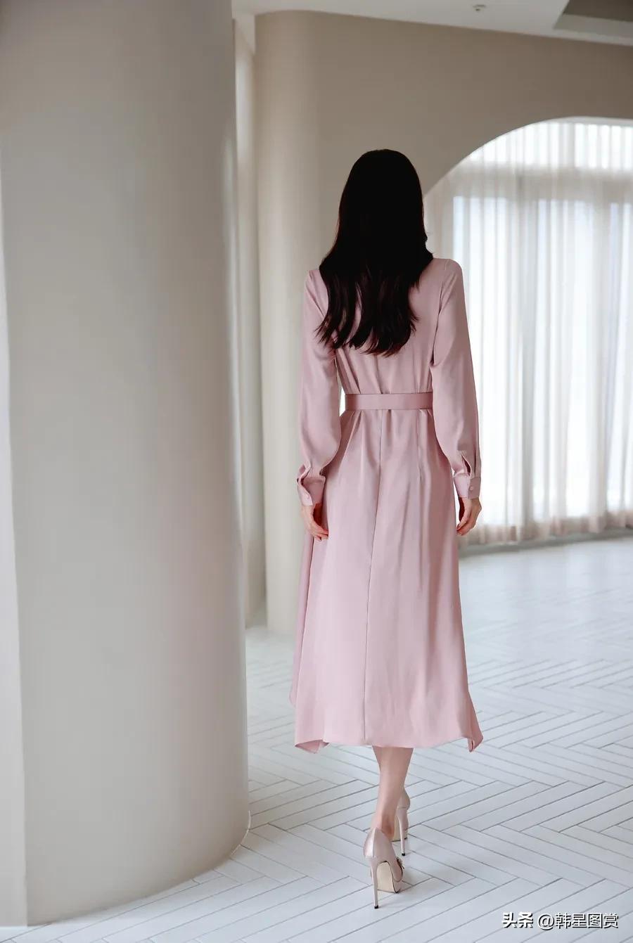 RO姜红糖罐赤色玫瑰长款雪纺裙（35）