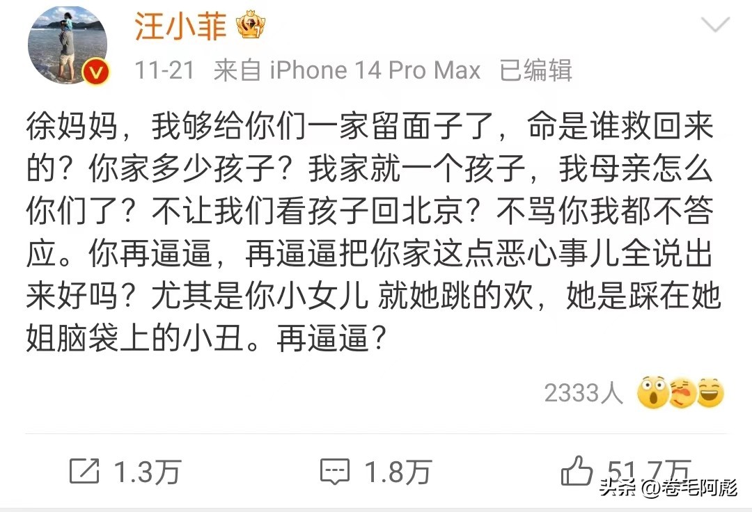 小s如何评价大s与汪小菲,汪小菲大s最新消息小s