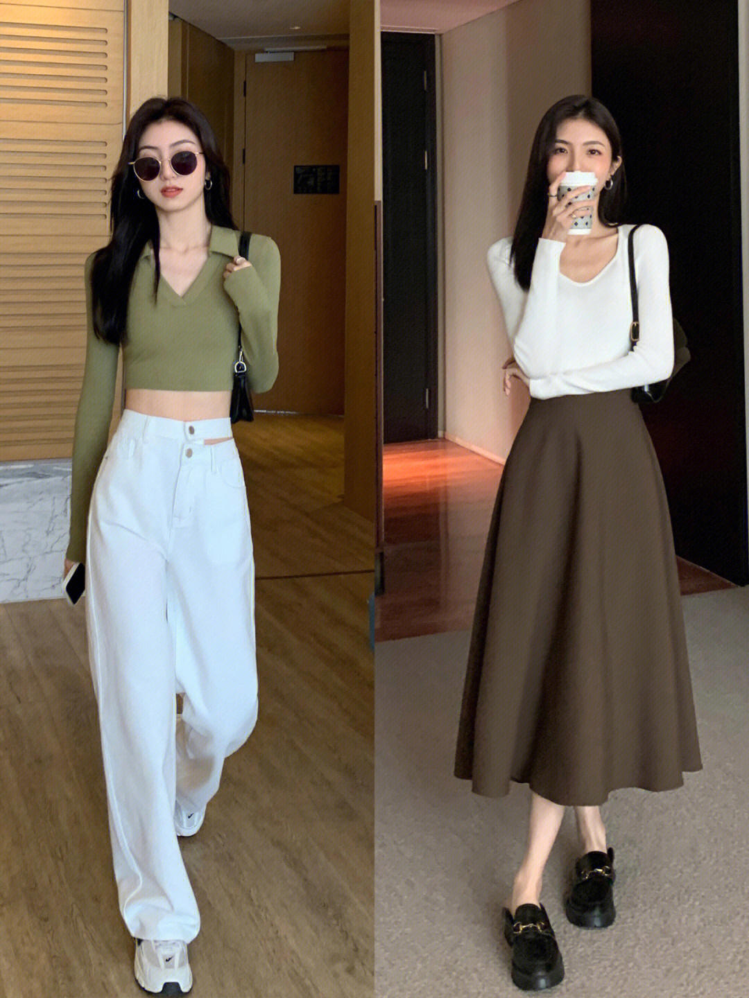 秋天小个子打底衫内搭宽松,百搭打底衫每日穿搭分享