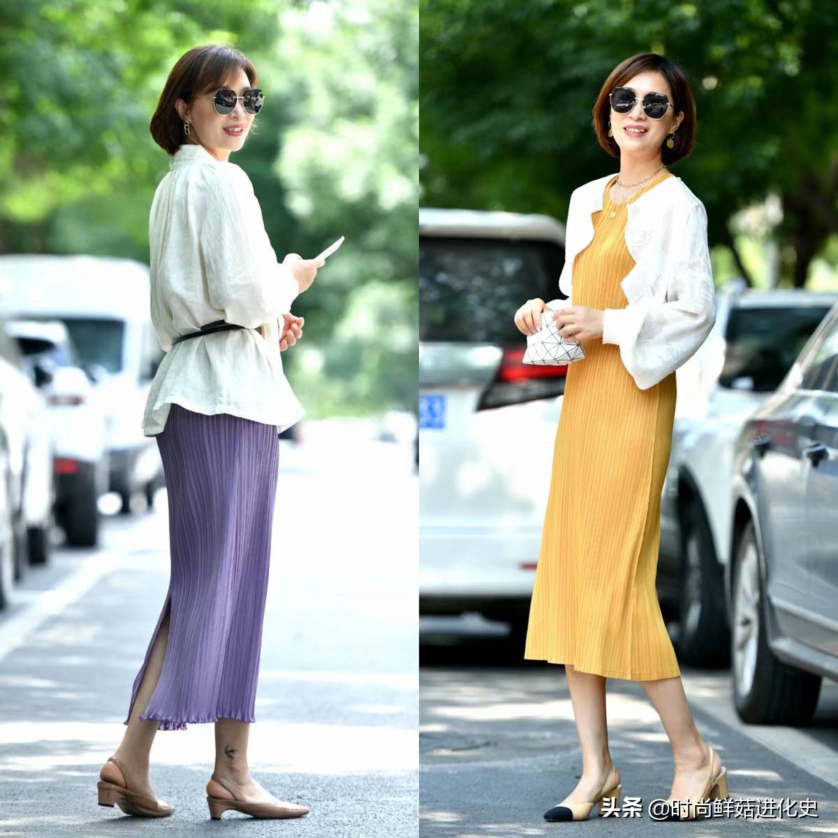 今年流行一种裙子，叫“三宅一生裙”！时髦显瘦，50、60岁更高级