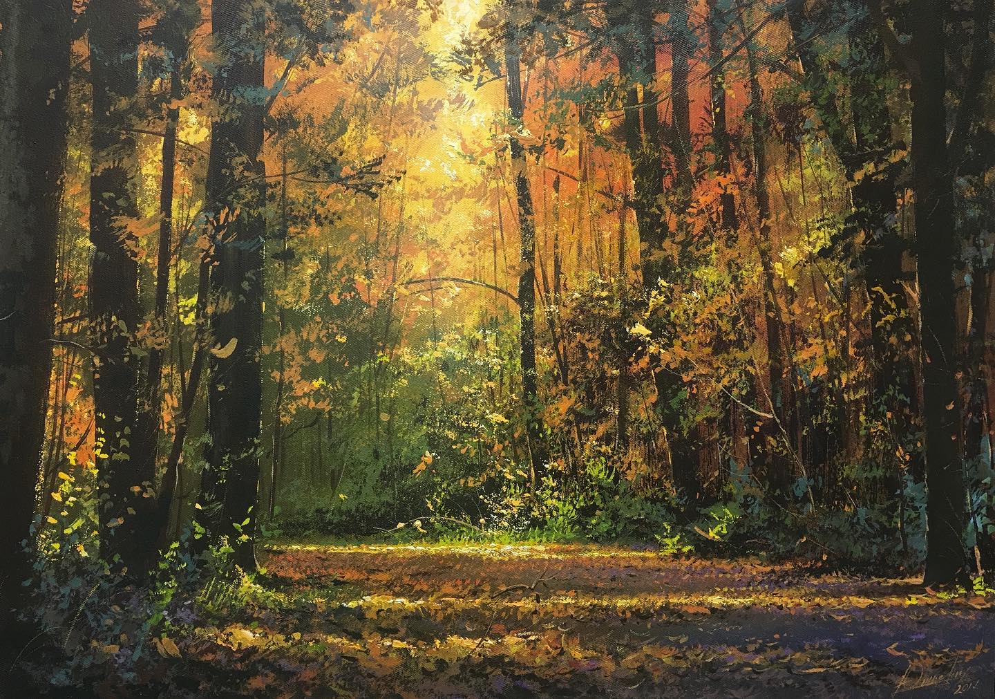 画家维克多风景画图片,维克多丙烯风景画颜料