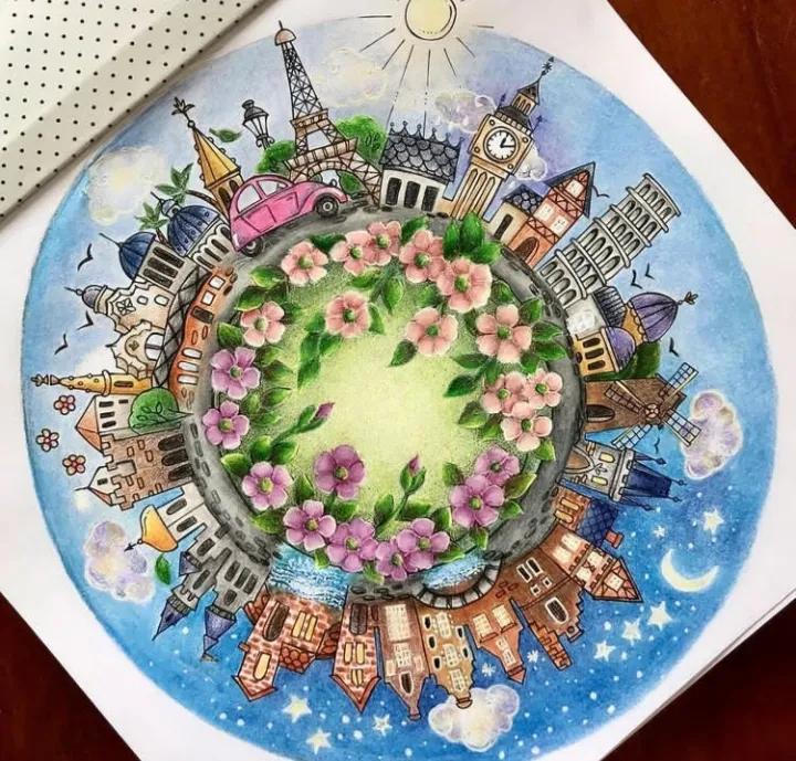 100幅初学者彩铅画花卉,100张新手彩铅临摹图片