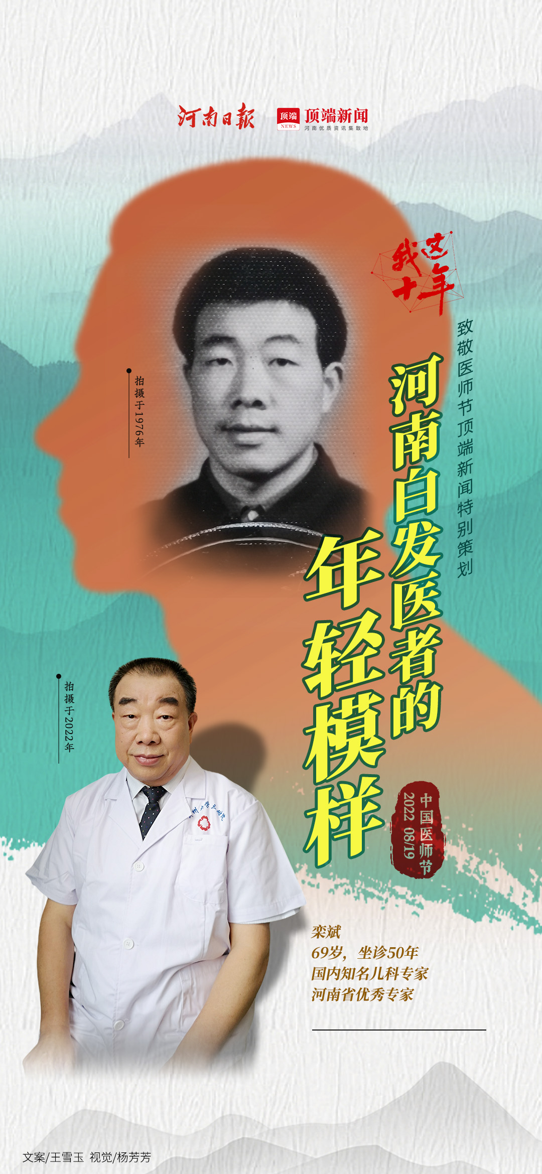 年轻白发医生背影,白发医者