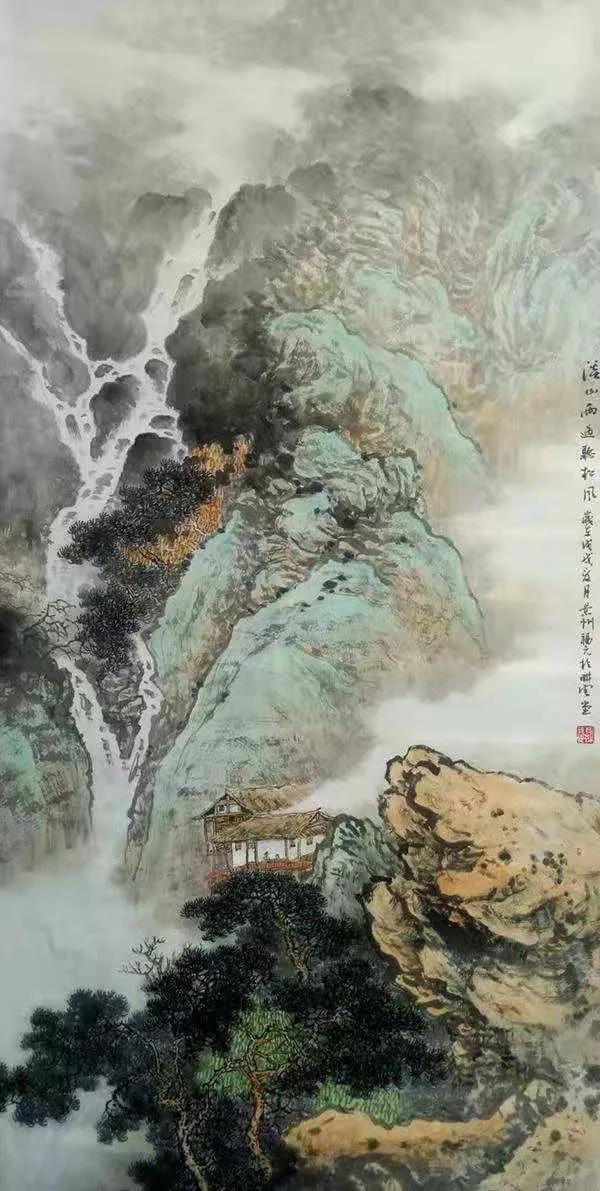 现代山水画名家竖幅作品欣赏,古代名家横幅山水画作品欣赏