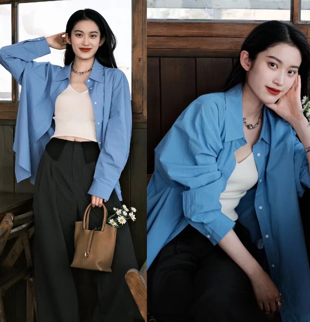 衬衫高级感轻奢几种穿搭,衬衫怎么穿好看又有范