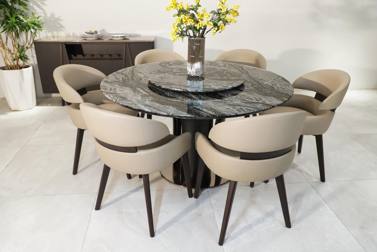 意式极简纯天然大理石餐桌,意式大理石餐桌款式