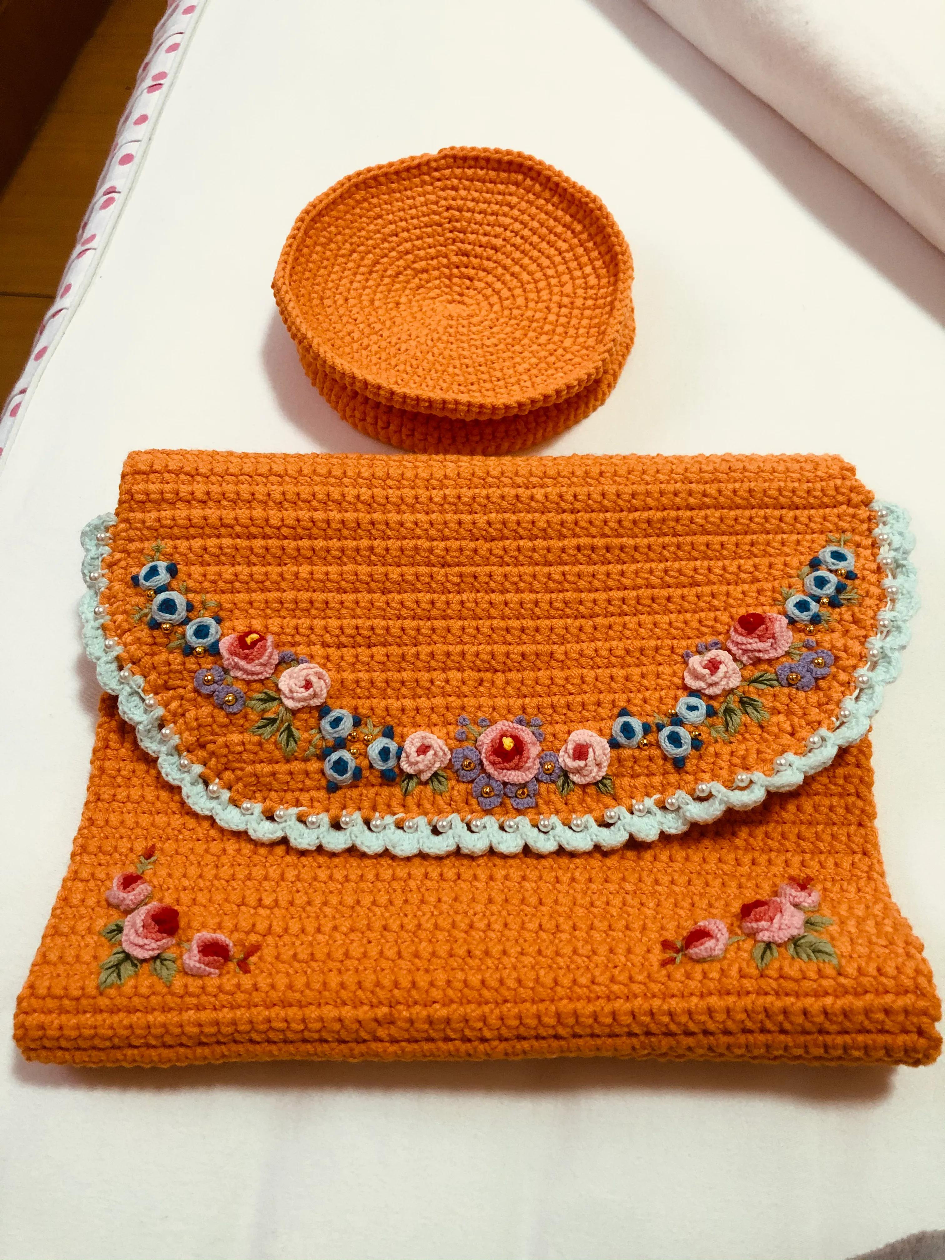 手工刺绣字母包,手工刺绣包成品