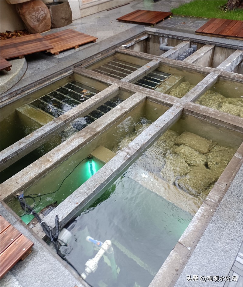 姜堰区锦鲤鱼池过滤仓施工,锦鲤鱼池过滤材料摆放顺序