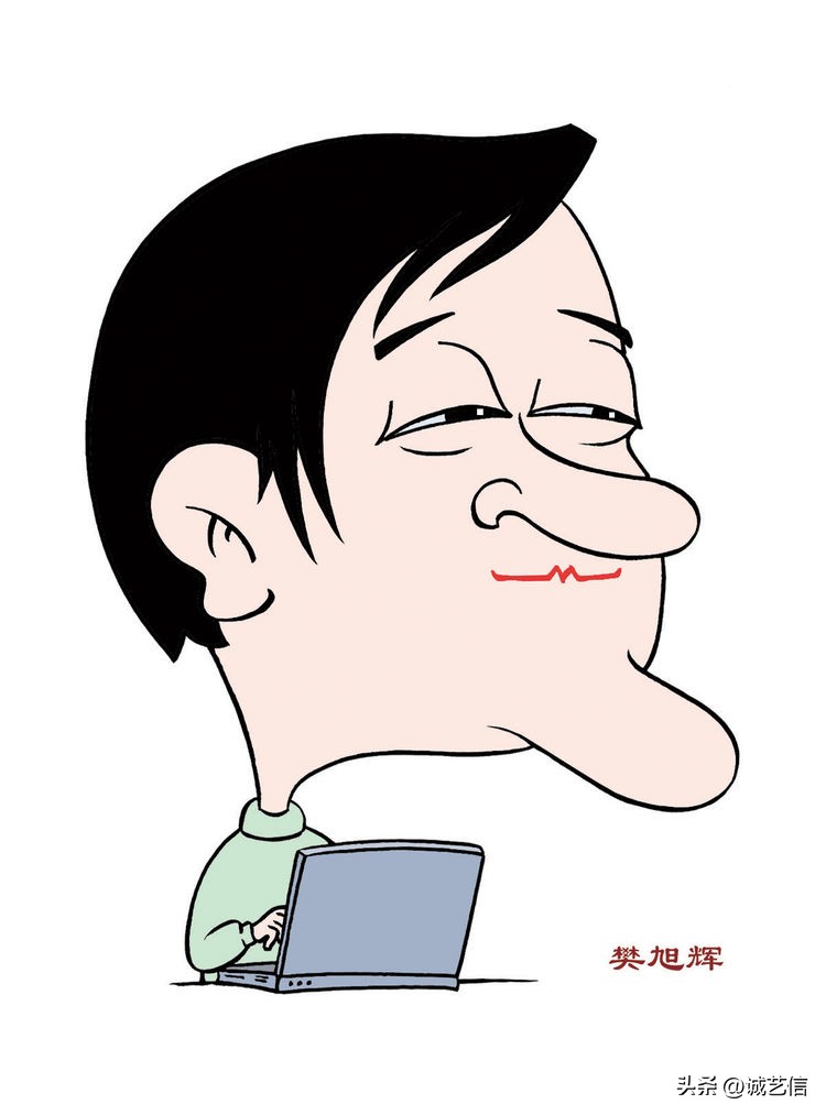 动画大师宫崎骏肖像漫画