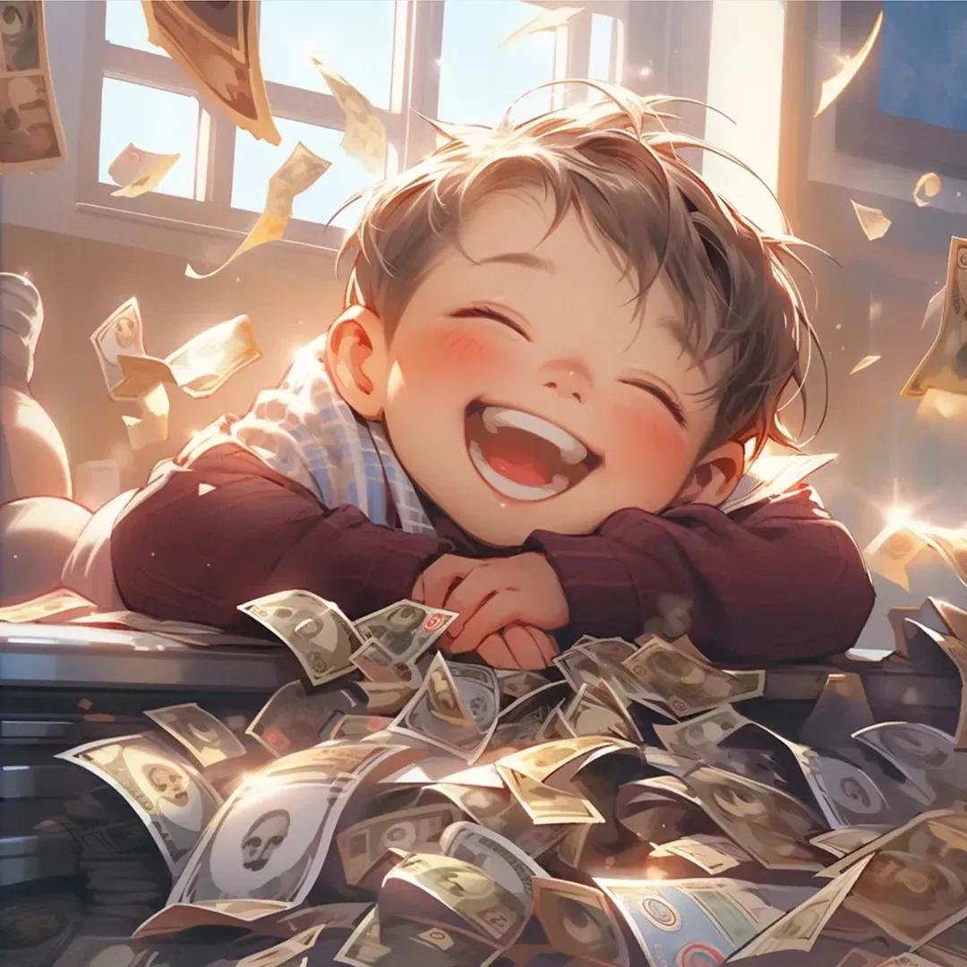 搞钱的小孩头像,搞钱萌娃头像系列