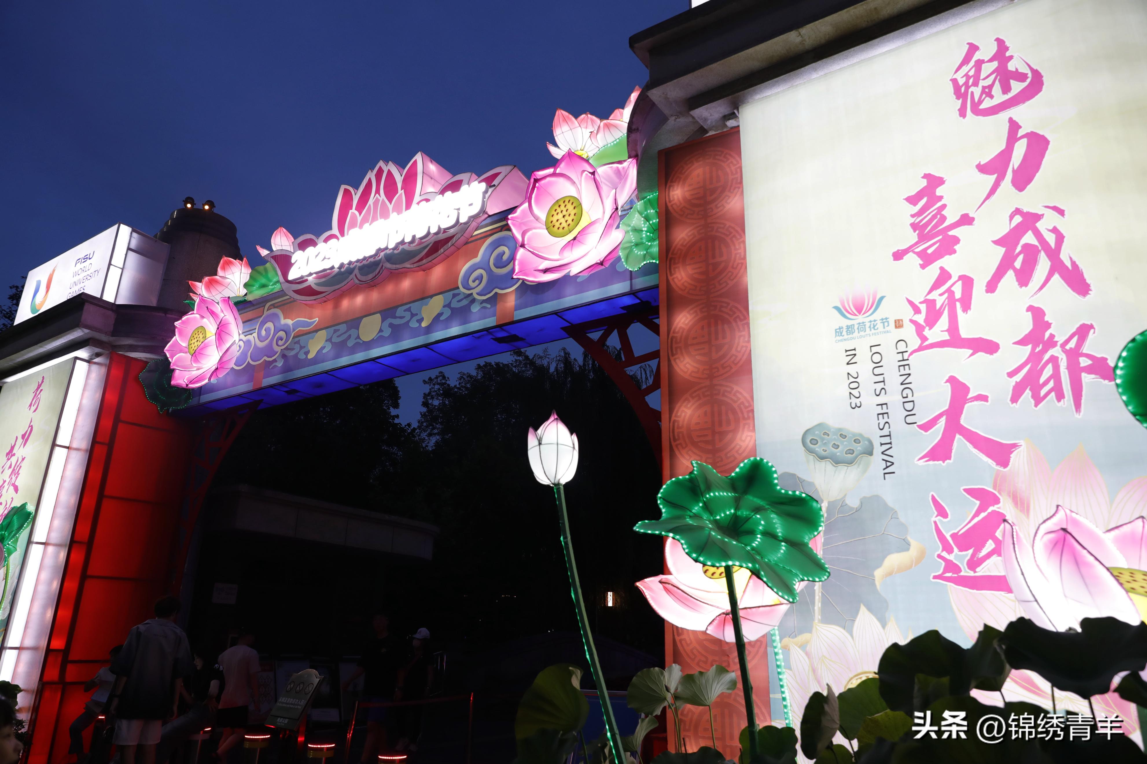 迎大运动起来|喝鹤鸣夜茶赏荷灯夜色