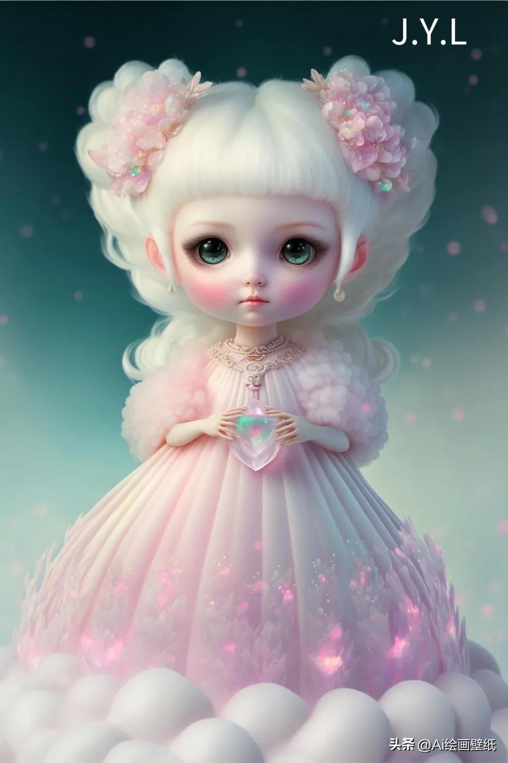 AI绘画作品创作【美丽的小公主】